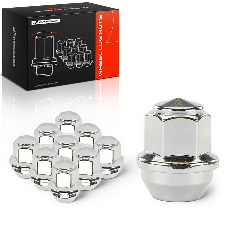 A-Premium M12-1.50 Wheel Lug Nuts Compatible with Ford & Lincoln | for Ford Escape Fusion Focus Ranger EcoSport Transit Connect Lincoln MKZ MKC Front or Rear Side 10-PC Set 10PCS