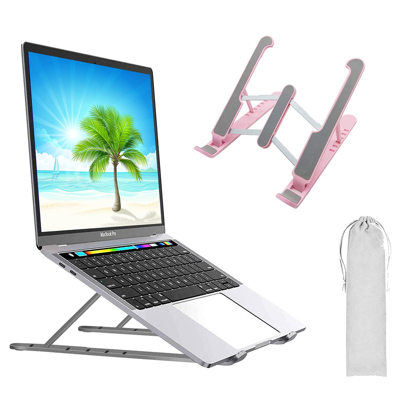 T Legend Laptop Stand for Desk,Very Portable and use Anywhere,Compatible with 9-15 inch Laptops(Plastic Pink) Plastic Pink