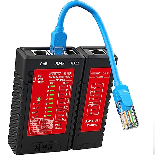 Network Cable Tester, Ethernet Tester, Cable Mapper, Continuity Tester Red
