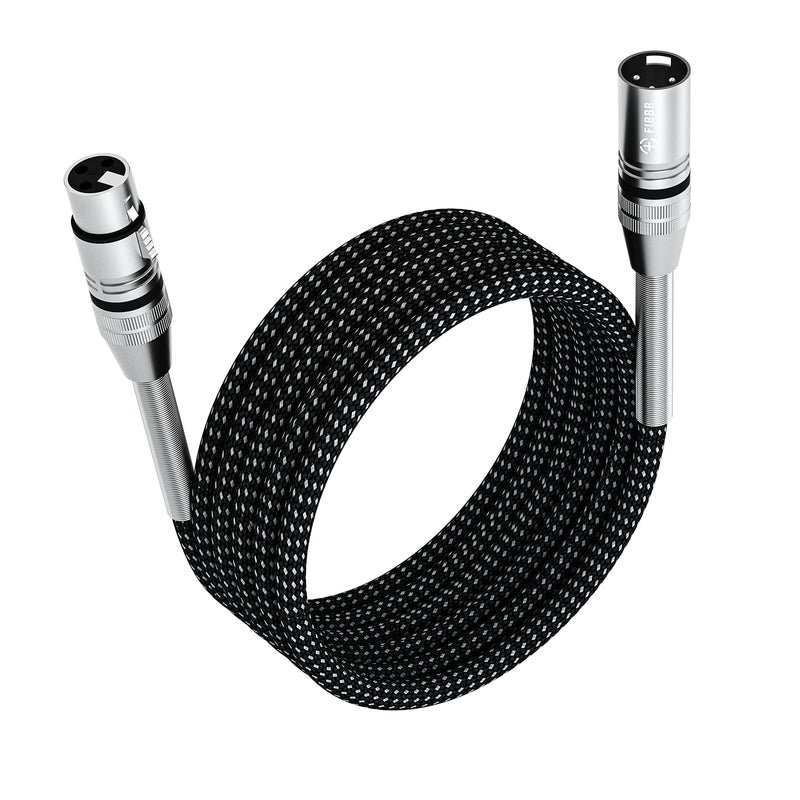 FIBBR XLR Cable 6ft/2M, Microphone Cable Nylon Braided XLR Male to Female Heavy Duty Balanced Microphone Cord Compatible with Preamps/Speaker Systems and More 2m/6ft 1 PCS