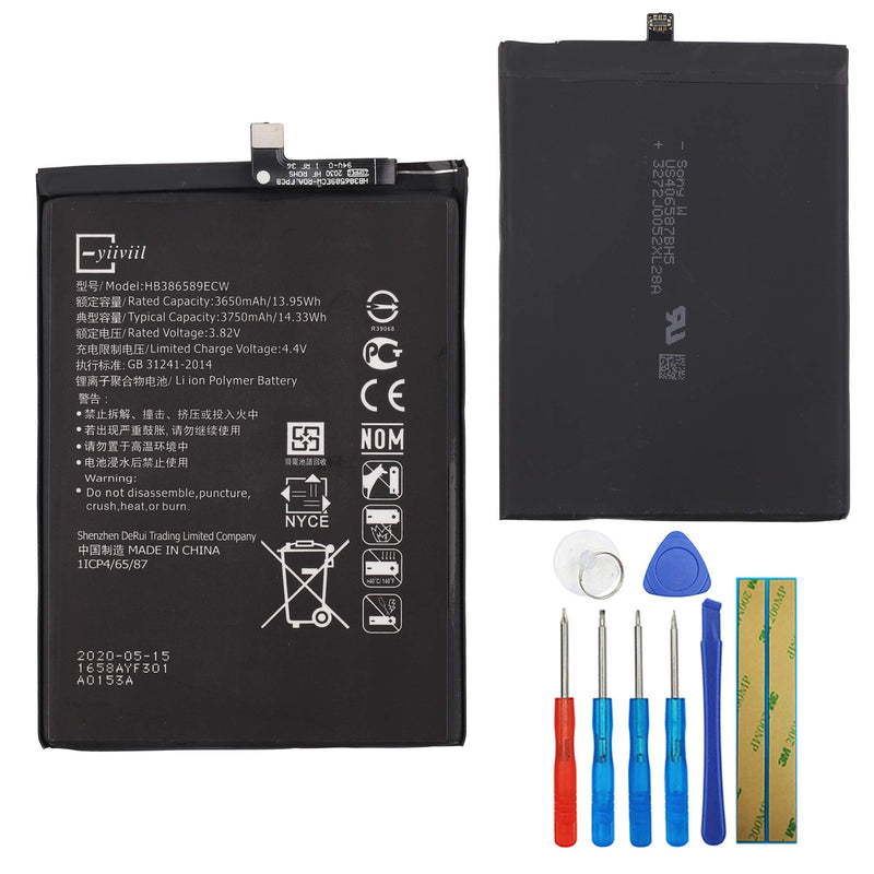 Replacement Battery HB386589ECW for Honor V10 Huawei Mate 20 Lite SNE-LX3 SNE-LX1 P10 Plus with Repair Tool Kit