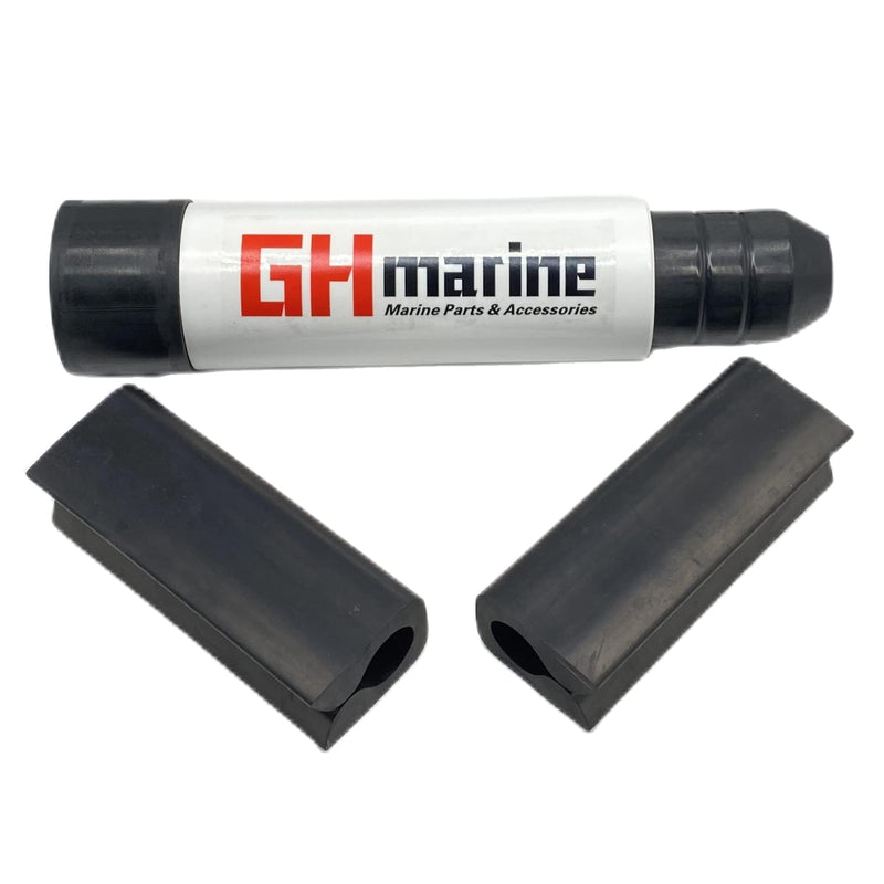 1H03 Transom Rubber Support and Motor Lock for Boat Outboards and Stern Drives with 3 Rams Trim and Tilt, Plastic Saver Protect Bar