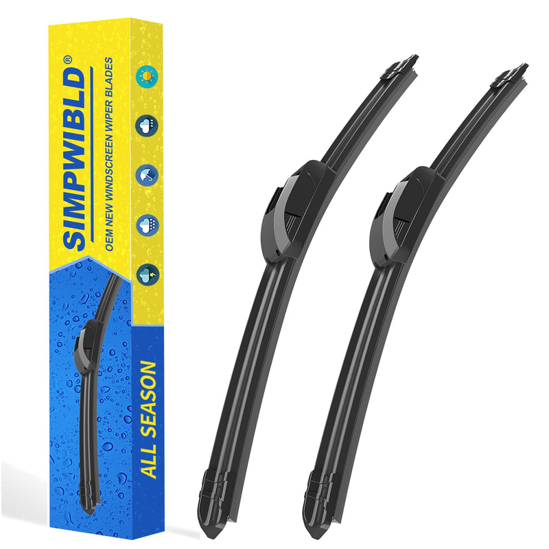 2 Factory Wiper Blades Replacement For 2006-2015 Honda Civic/2005-2020 Honda Odyssey/2004-2006 Lexus RX330 Original Equipment Windshield Wiper Blades Set 26"+22" (Set of 2) U/J HOOK 26" + 22" U-Hook