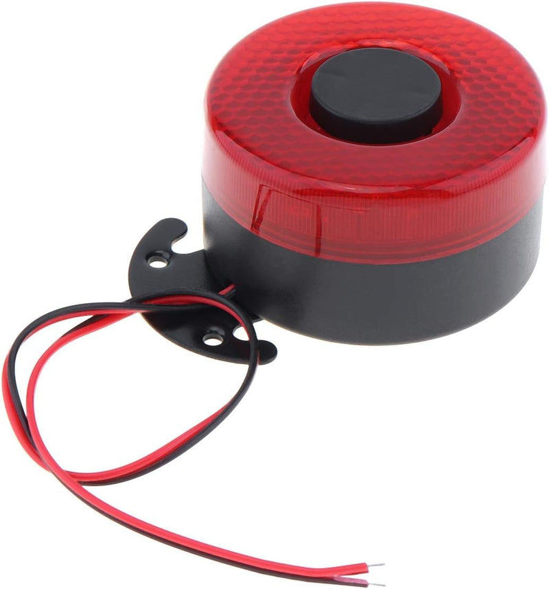 Car Back-up Alarm, 12V/24V 105dB Reverse Beeper Backup Alarm Vehicle Auto Back Up Horn Car Reverse Alarm Buzzer Siren with Light Red