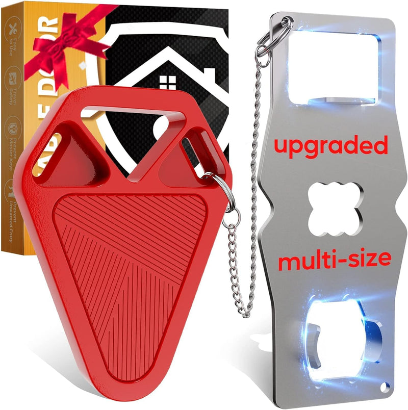 Portable Door Lock Travel Hotel Safety: Hotel Door Locks for Travelers, Home Apartment Security Locker from Inside Room Bedroom Women Travel Gifts Traveler Stocking Stuffers Traveling Essentials Upgraded Multi Size Fits Most Doors