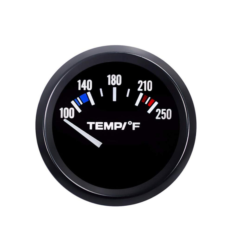  [AUSTRALIA] - ESUPPORT Universal Car 2" 52mm Pointer Water Temp Temperautre Gauge Meter Fahrenheit White LED Light Indicator Display Electrical Water Temp Fahrenheit