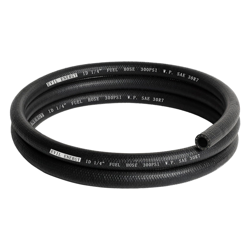 EVIL ENERGY 1/4 Fuel Hose Line Push Lock NBR Rubber SAE 30R7 5FT 300PSI 1/4Inch