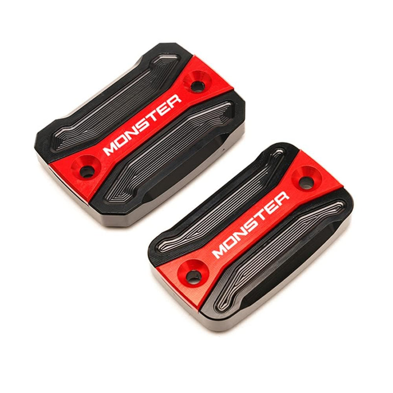 MOWOK Motorcycle Front Brake Cylinder Fluid Reservoir Cover For Ducati Monster 696 Monster 795 Monster 796 Monster 821 Accessories (Red) Red