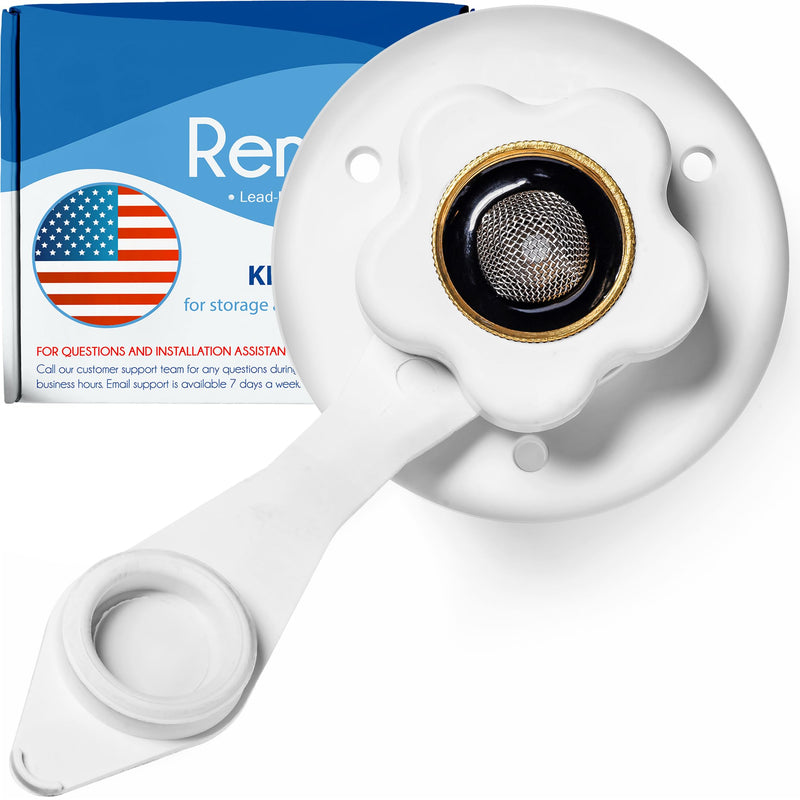 RV Water Inlet Connection. RV City Water Inlet With Check Valve. Inlet Hose Connector. Hose Flange Hookup For RV Camper (white). White