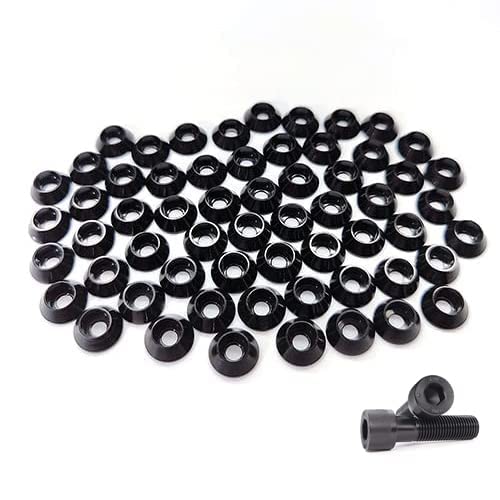 100Pcs M2.5/M3/M4/M5/M6 Black Color Button Head Washer (200, M5 Socket Head Washer) 200