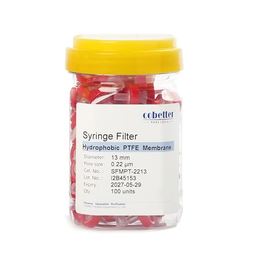 Syringe Filter Hydrophobic PTFE, 0.22μm 13mm, Non-sterile, PK of 100