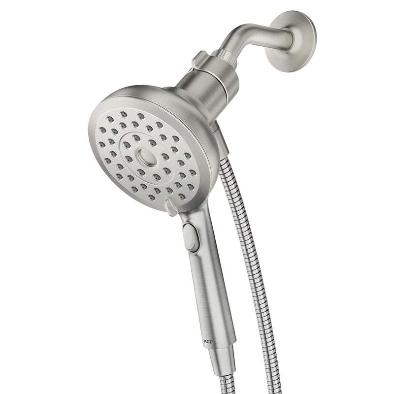 Moen Verso Handshower, Detachable Round Shower Head with Magnetix Docking System, 60" Hose, Spot Resist Brushed Nickel, 220H2SRN Spot Resist Nickel