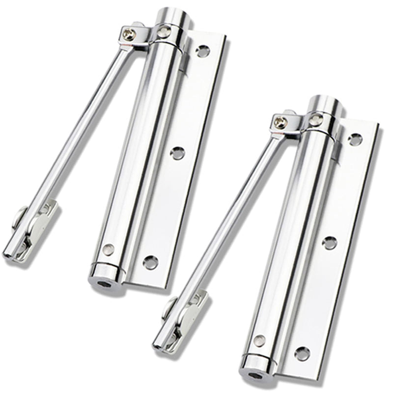  [AUSTRALIA] - ZENG 2-Pack Adjustable Spring Door Closer - 304 Stainless Steel Surface Mounted Automatic Closer for Residential/Commercial Doors (20-40kg, 175° Max, Silver)
