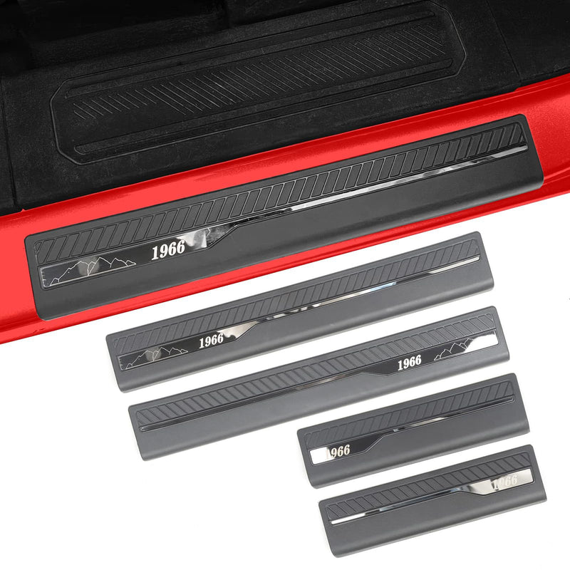 Mabett Door Edge Guards for Ford Bronco Accessories 2021 2022 2023 2024 2025 4 Door, Bronco Door Sill Protectors with 1966 Pattern