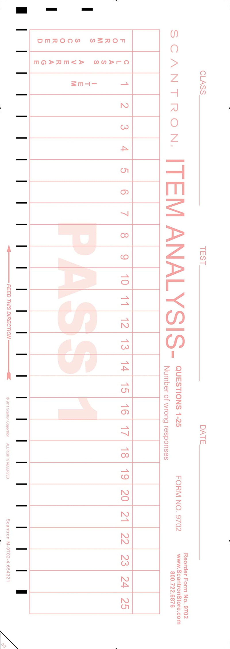 Official SCANTRON Brand 9702 Form (75 Pack)