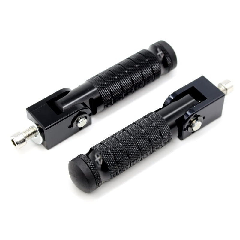 Universal Motorcycle Bicycle Folding Foot Pegs 90 Degree Foldable Electric Motorbike Ebike For Super73 S2/ZX/RX/R/S Passenger Footrests Rearsets Rear Set Footpegs foot Rest Pedals M8 Install Bolts Black-Foldable