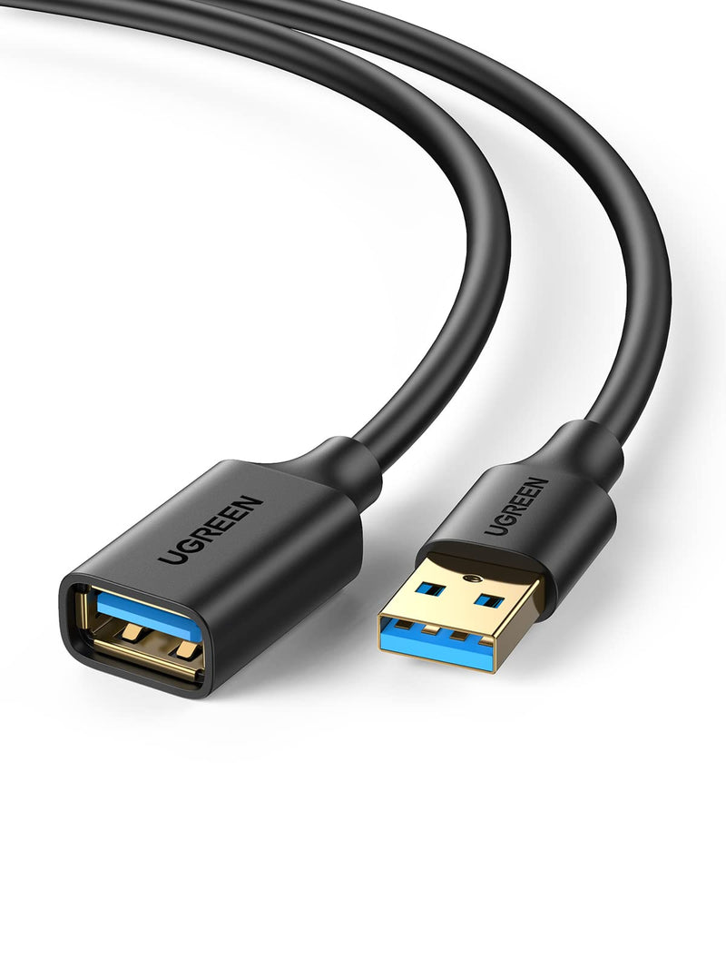 UGREEN USB Extender, USB 3.0 Extension Cable Male to Female USB Cable High-Speed Data Transfer Compatible with Webcam, Gamepad, USB Keyboard, Mouse, Flash Drive, Hard Drive, Oculus VR, Xbox 15 FT 5.0 Meter