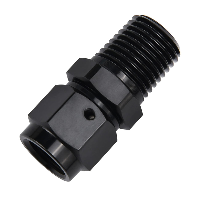EVIL ENERGY 6AN Female to 1/4 NPT Male Swivel Fitting Aluminum 6AN to 1/4NPT Straight