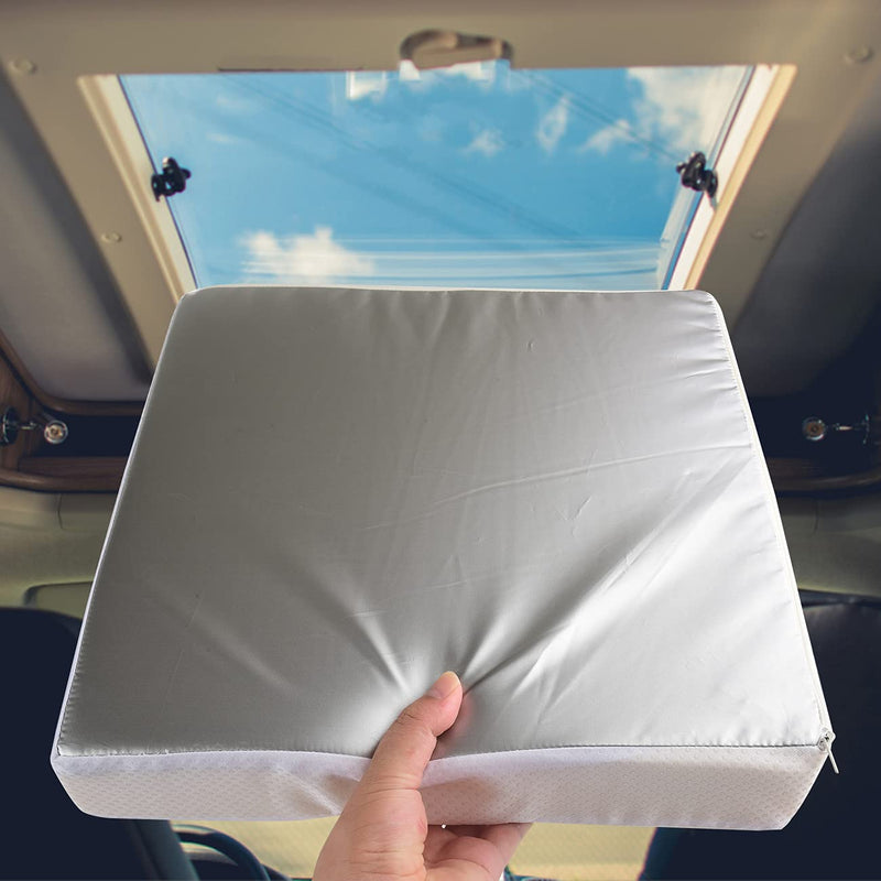Safoner Waterproof RV Vent Insulator and Skylight Cover with Reflective Surface, Fits Standard RV Vents- 14x14 Inch (1 Pack) 14"x 14"-1PCS Waterproof