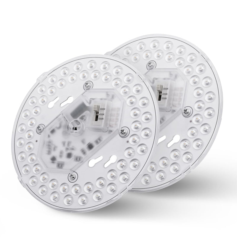 2 Pack LED Light Engine Retrofit Kit, 6inch 24W 2200Lm, 3CCT 3000K/4000K/5000K Dimmable, Ceiling Fan Kits, for Light, Pendant, Lantern 24W-2Pack