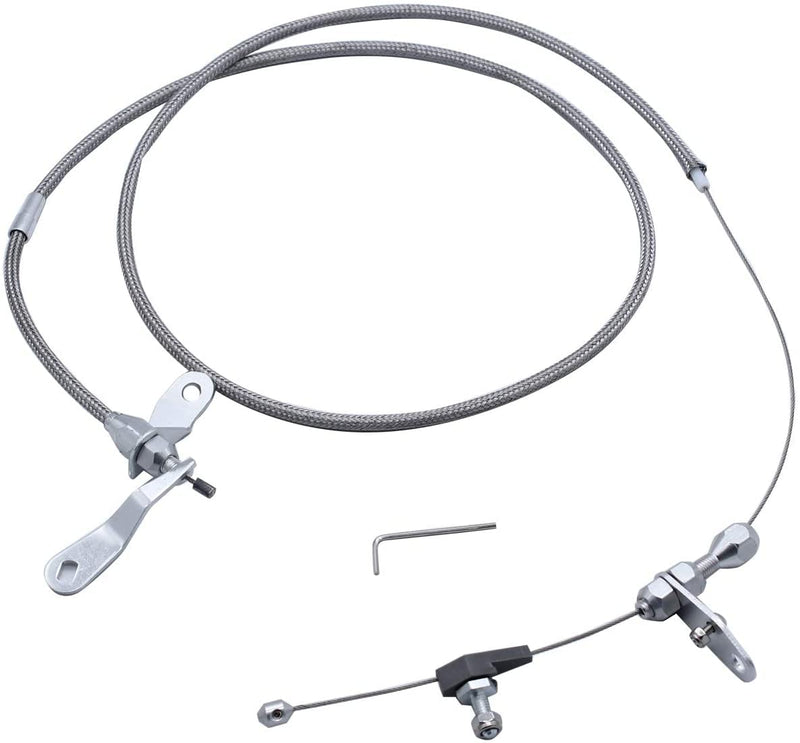1 SET SHLPDFM Kick Down Cable Fits for All Ford C-4 Transmissions Flexible Stainless Steel Kickdown Cable Kit