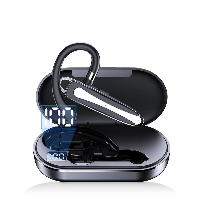 Bluetooth Headset, Wireless Bluetooth 5.0 Earpiece Hands-Free Earphones with Stereo Mic,8 Hrs Play time, Compatible iPhone Android Cell Phones Driving, Business, Office