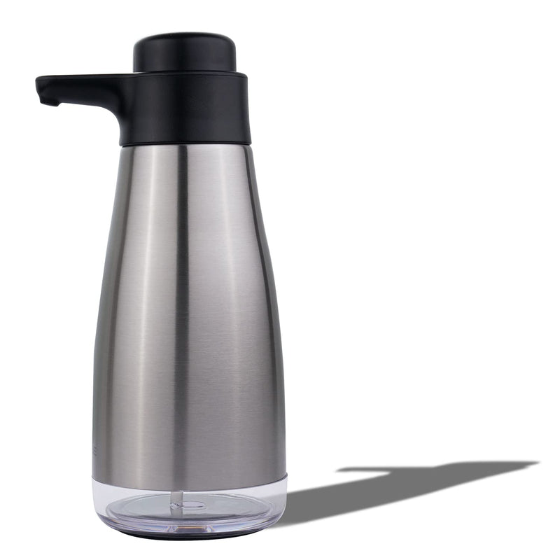 AIKE 15fl.oz Stainless Steel Liquid Soap Dispenser for Dish and Hand Soap 15 oz Brushed Stainless Steel Finish