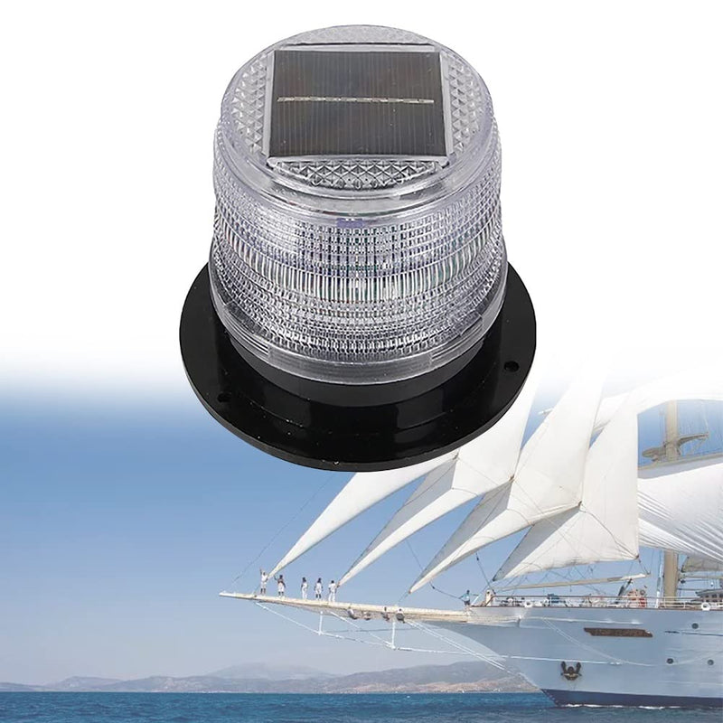 DYK&NX LED Anchor Light of Marine Boat Yacht Navigation with Solar Charging, PC Material, Waterproof and Dustproof for Boat Lights Bow and Stern (Color : White)