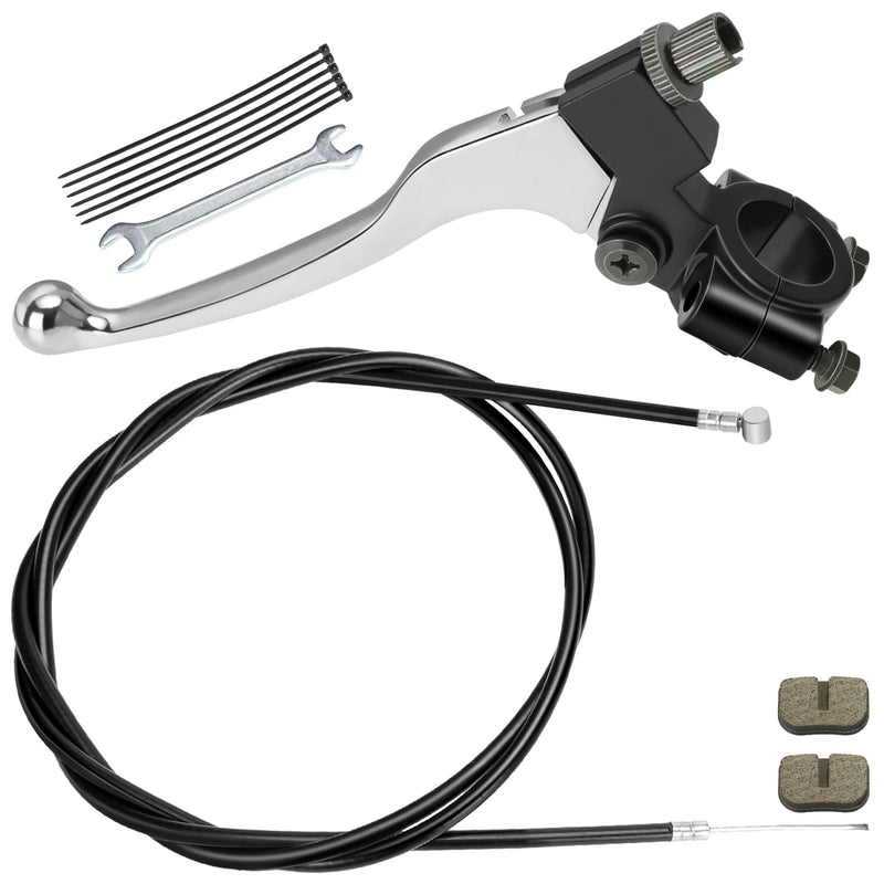 YOXUFA Mini Bike Brake Clutch Handle Lever for Coleman CT100U CC100X Baja DoodleBug DB30 Motovox MBX10 MBX11 Monster Moto 79cc 97cc Mini Bike Powersports Parts 7/8" 22mm Handle 61" Brake Cable Black