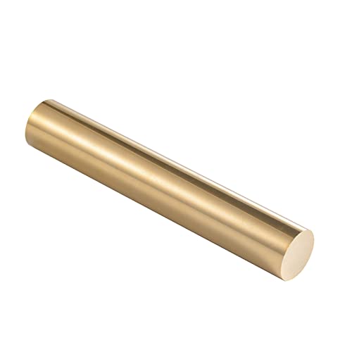 1 inch (25mm) Brass Solid Round Rod Lathe Bar Stock, 6 inch(152.4mm) in Length