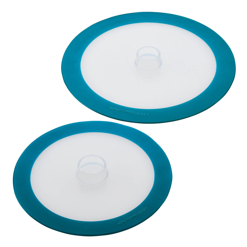 Rachael Ray Tools and Gadgets Silicone Suction Lid Set, 2 Piece - Teal