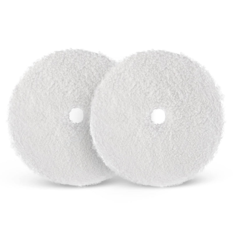 SPTA Microfiber Cutting Pads, Pads 2Pcs 5Inch 125mm Microfiber Finishing Disc Soft Wax Removal Pad for Dual Action Car Polisher Finishing Polishing Waxing -MPBFS5W-2 5 inch(125mm)