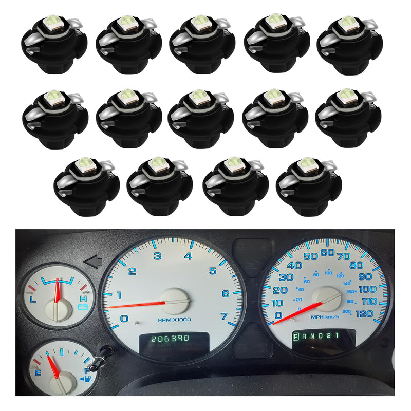 Ice Blue LED Lights Bulbs for Instrument Gauge Cluster Panel Speedometer Compatible with 2002-2006 Do-dge Ram 1500 2500 3500 Pickup Truck Ice blue