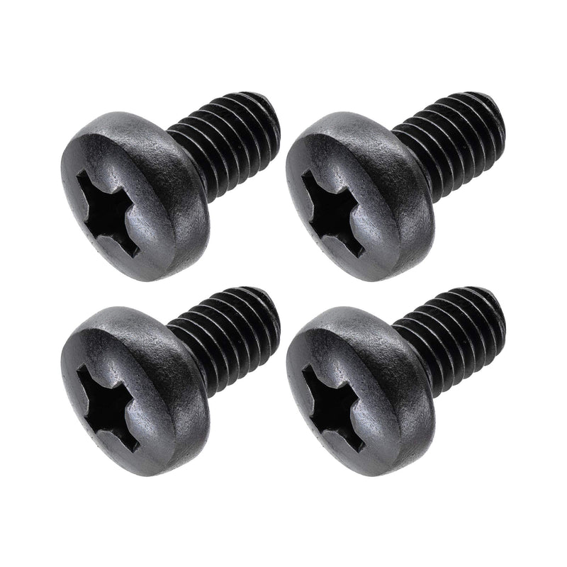 Black License Plate Screws for BMW and Tesla, Phillips Machine Pan Head 18-8, Stainless Steel, M5-0.8 x 6 mm Bolt (Pack of 4) M5-0.8 X 6mm