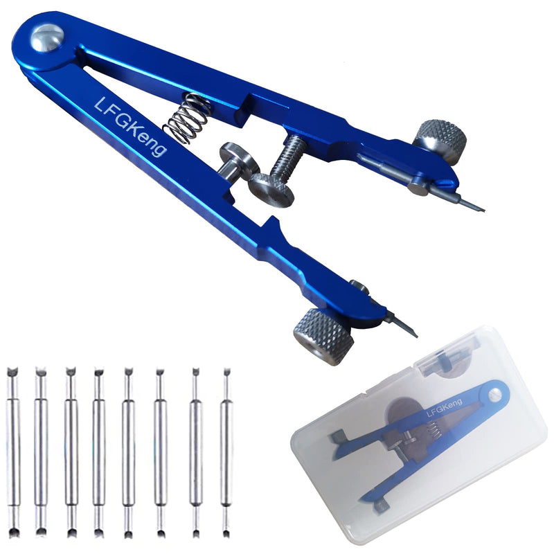 Watch Spring Bar Plier Tool, Spring Bar Tweezer, Watch Band pliers with Robust 8 Alloy Steel Pins, Watch Band Pins Replacement Tool Blue