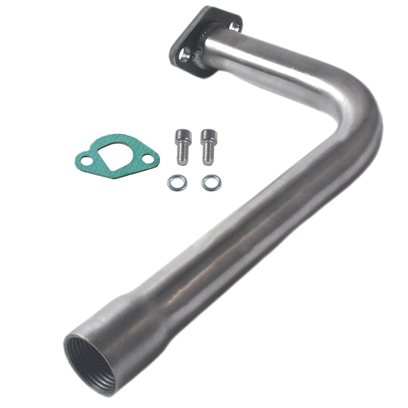 Upgrade Exhaust Pipe With Female Threaded For Predator 212cc 196cc Go Kart& Mini Bike, For Coleman Powersports CT200U,CT200U-EX,BT200X, For Honda GX160,GX200 silver