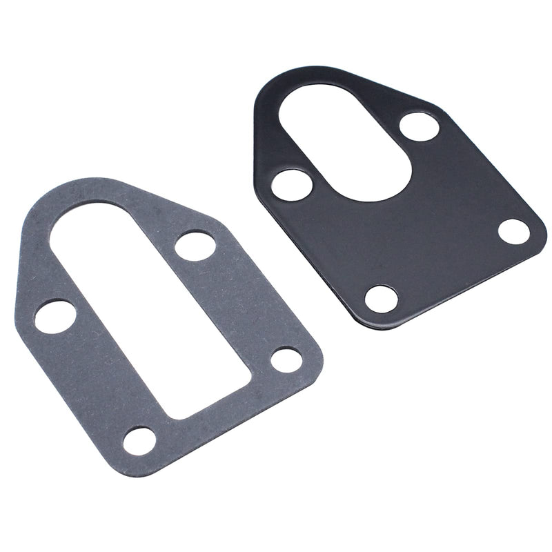 SBC Black Fuel Pump Block Off Plate with Gasket 283 327 350 383 400 SB Chevy