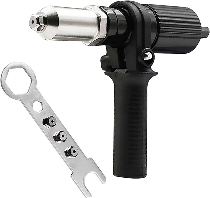 Rivet Gun Adapter with Removable Plastic Handle, Electric Rivet Gun Head, Cordless Riveting Drill Tool Accessories