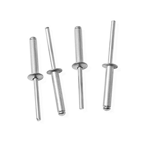 100pcs 1/4" x 1" Aluminum Blind Rivets, Silver, 6.4x 25mm Pop Rivets 1/4" x 1"