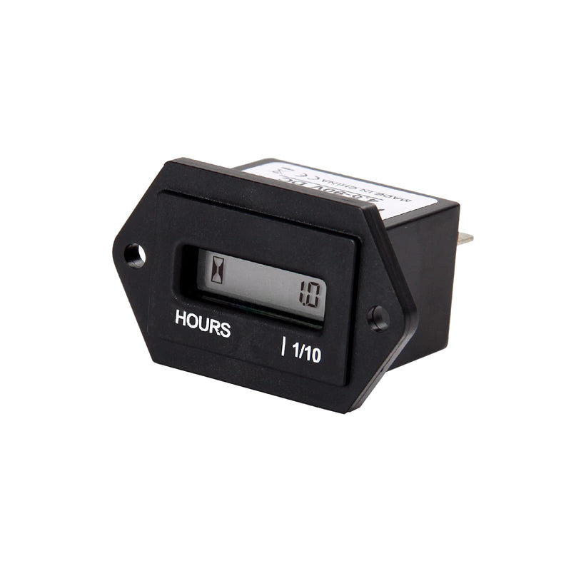 Digital DC 12V 24V 36V 48V 72V 90V Hours Counter, Volt Range DC 4.5V to 90V,Total Hour Meter for Lawn Tractor Generator Go-Kart Motorbike RV Motorhome Snowmobile.(Diamond-DC) Diamond-DC