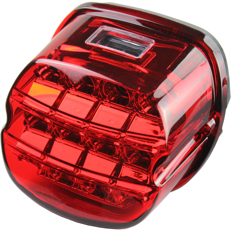 Red Strobing LED Tail Light Upgrade HD Tail Lights Assemblies for Harley Dyna Road King Electra Glide Street Bob Touring, Harley Davidson Parts, LED Lights for Motorcycles（Red） Red