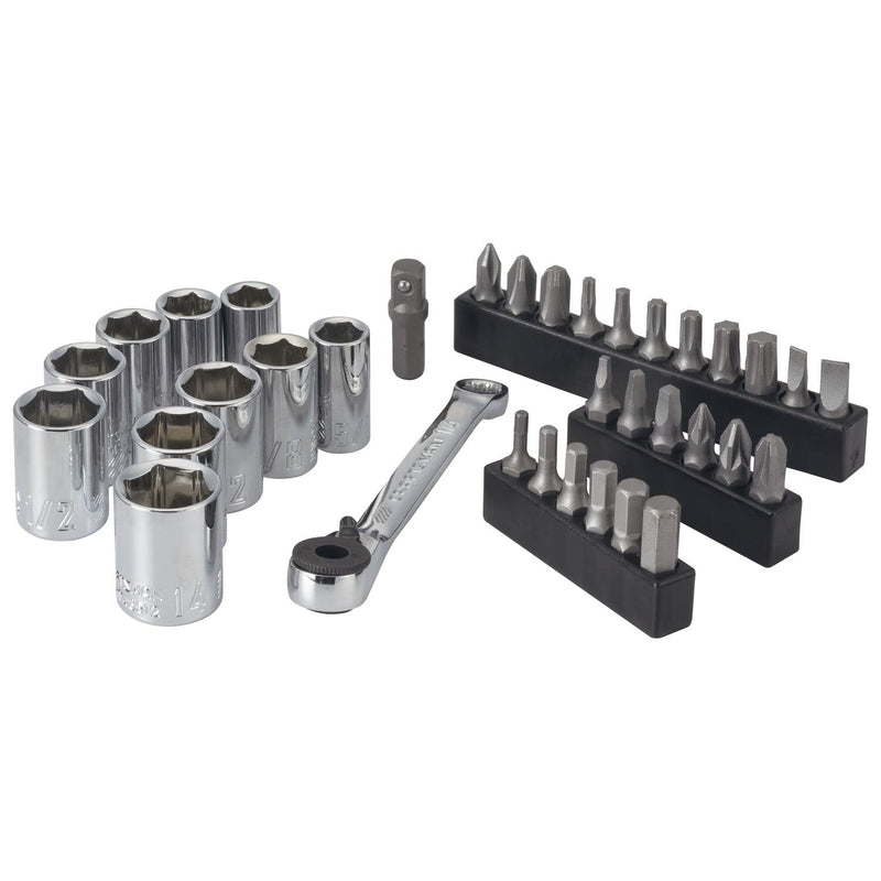 CRAFTSMAN Socket Set, SAE and Metric 1/4-in. Drive, 35 Piece (CMMT12005LZ) Socket Set (New Package)