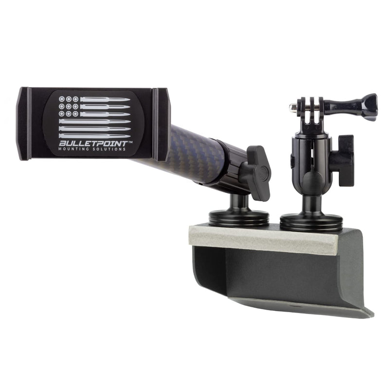 Bulletpoint Metal Dash Mount Cell Phone Holder & Action Camera Mount Compatible with 2011–2018 Jeep Wrangler JK (Dual 20mm Ball Base) Dual 20mm Ball Base