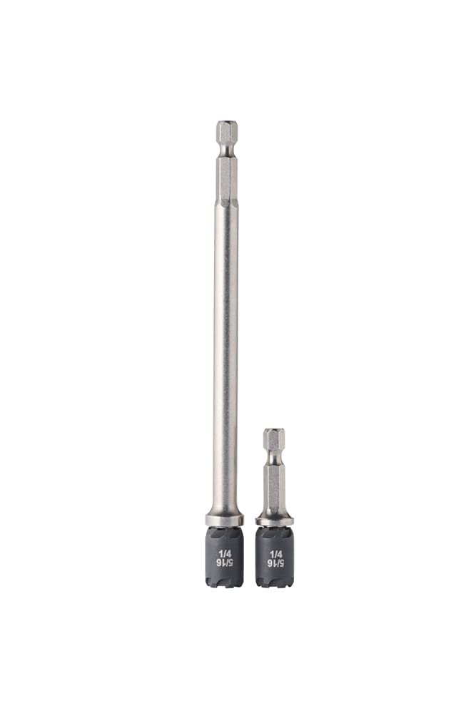 Malco SAWTCOMBO 2 in. and 6 in. Reversible SawTooth Hex Driver 1/4 in. and 5/16 in., 2 piece set 2 in. and 6 in.