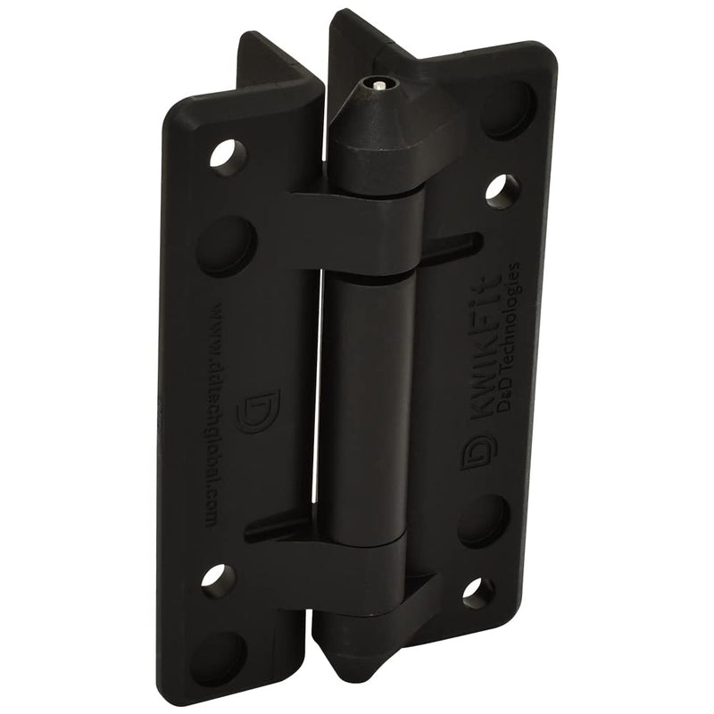 D&D Technologies KF3PPS KwikFit Polymer General Purpose Gate Hinge, Non Self-Closing, Screw-On to the Gate, for Any Square Gate Frame and Post, 2 Count