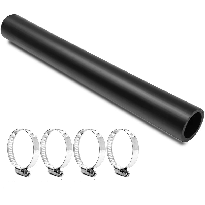 Gasoline Fuel Filler Hose with 4 Clamps - 1 1/2" ID, Reinforced Tank Hose (15 7/8" Long) straight