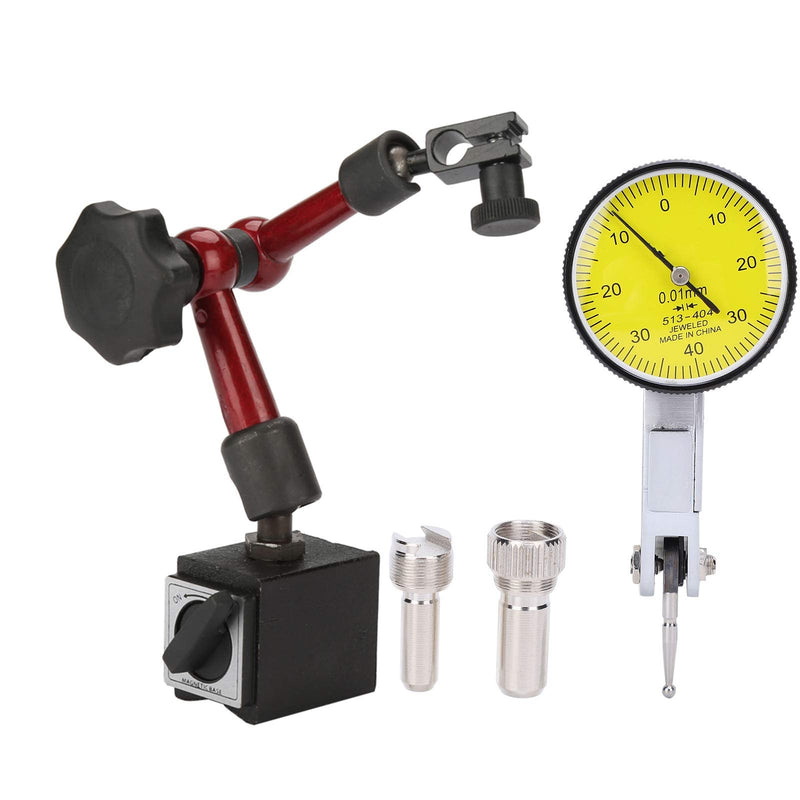 AUNMAS Dial Indicator Magnetic Base Holder Kit, Strong On/Off Switch Magnet Stand with Fine Adjustment and Flexible Arm for Lever Test Indicator