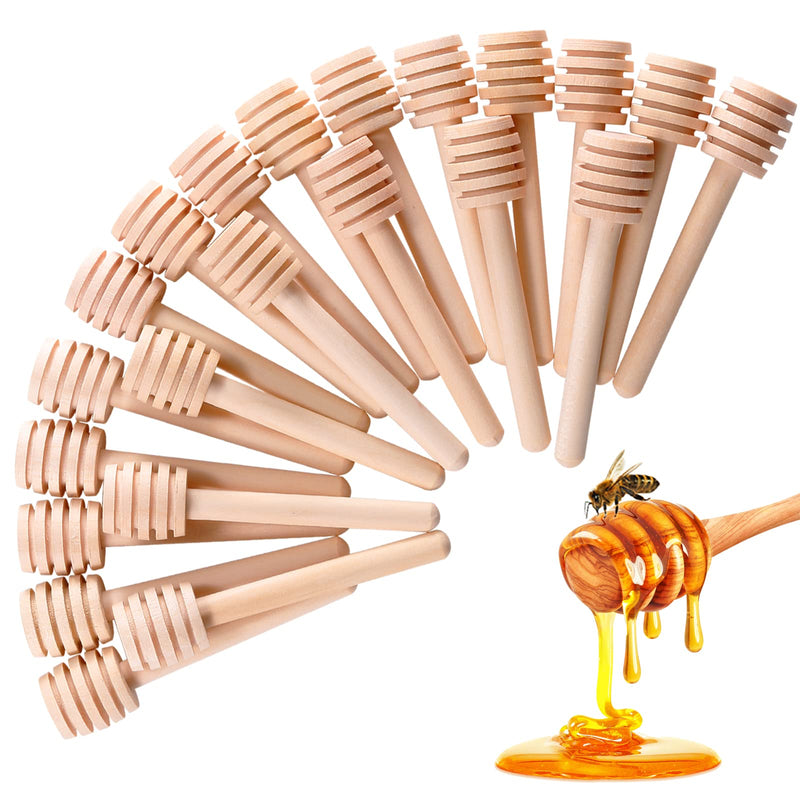 150 Pcs Honey Dipper Sticks, 3 inch Mini Wooden Honeycomb Stick, Small Honey Spoons Stirrer Stick for Honey Jar Dispense Drizzle Honey and Wedding Party Favors Gift 150 Pcs