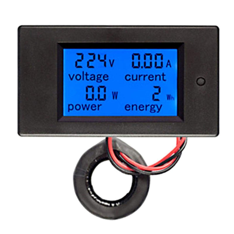Digital Multifunction Meter, AC 80-260V 100A AC Volt Amp Tester Voltmeter Ammeter Watt Meter, LED Display Digital Current Voltage Power Energy Meter with Overload Alarm Function