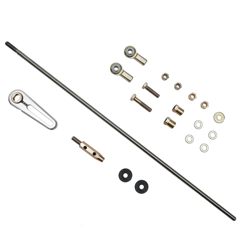 Transmission Column Shift Linkage Kit Compatible With GM TH-200, 200-4R, TH-350, TH-400, 4L60, 4L60E, 4L80E & 700-R4 Transmission With 21″ stainless steel rod